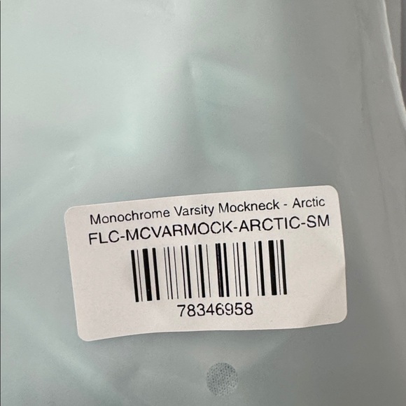 NEW PARKE MONOCHROME VARSITY MOCKNECK (ICE BLUE) size S/M NEW - Authentic - Picture 9 of 10